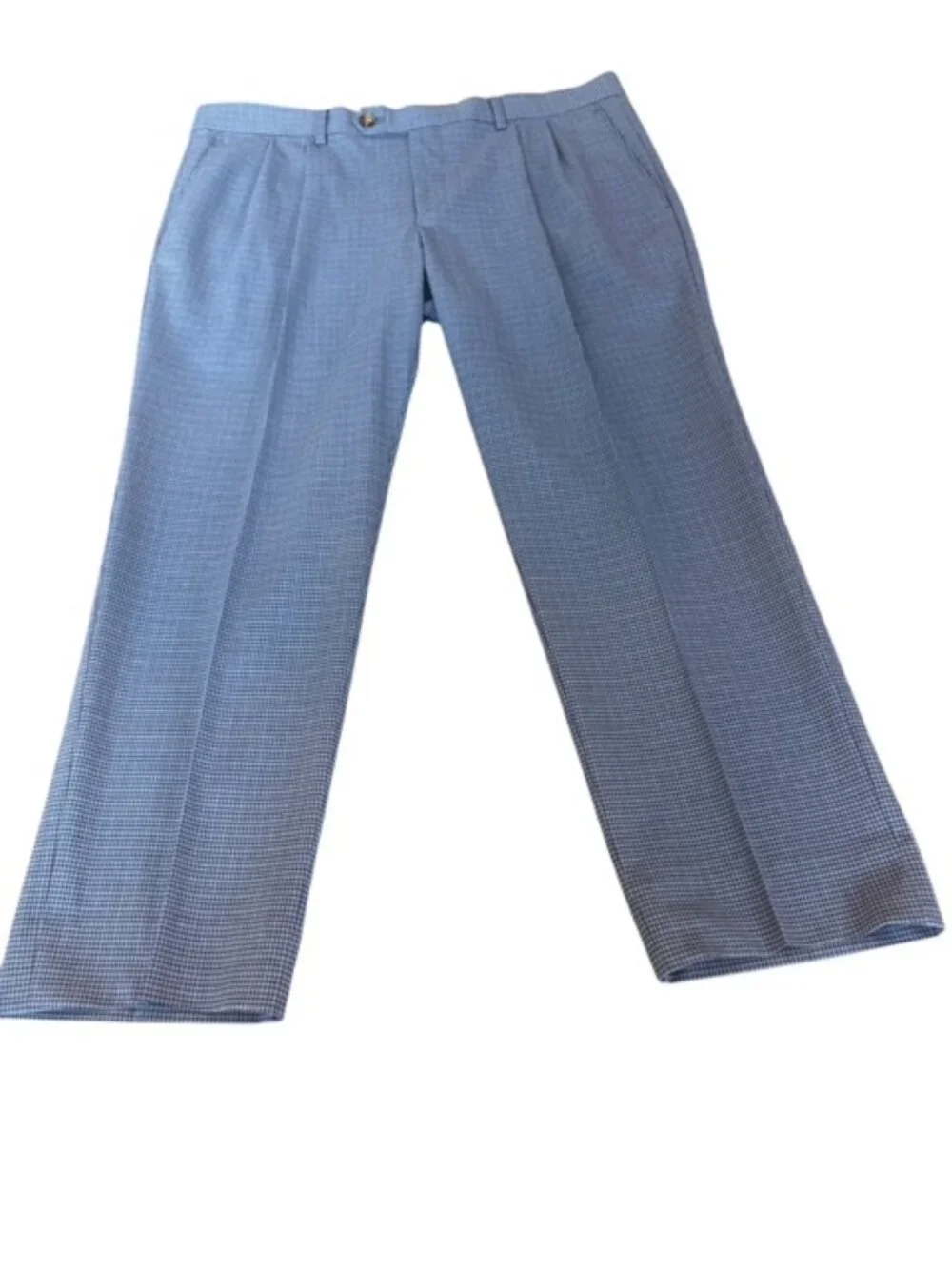 Lauren Ralph Lauren Men’s Dress Pants 34x30 Stretch Plaid Check Gray Blue Slacks